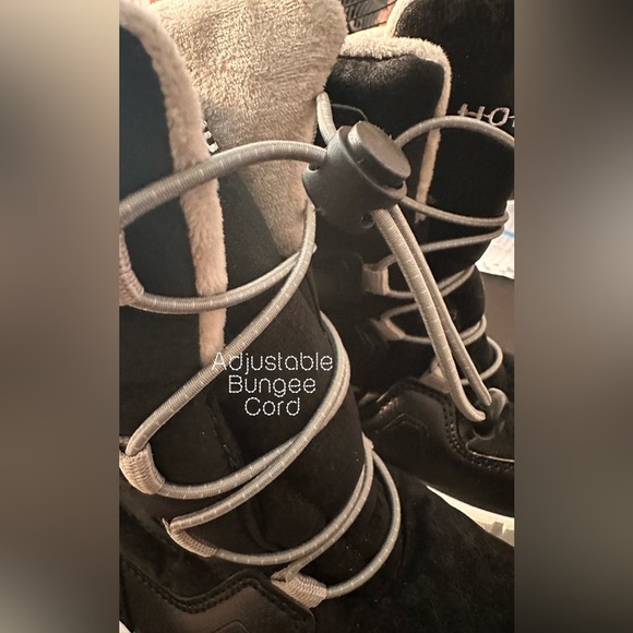 Hobibear Unisex Kids Snow Boots Color: Black/White Size 2 - Picture 13 of 13